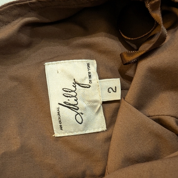 Milly of New York Brown Textured Halter Double Breasted Mini Dress Size 2 - Picture 11 of 14